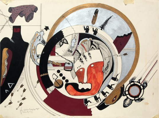 Future Song a painting by Turtle Heart. Ojibwe.