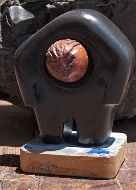 Ethiopian rare wonderstone carving by Turtle Heart. Moon Dancer. Keeper of the Moon. Ojibway. Pantelleria.