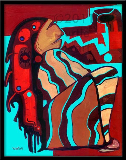 Keeper of the Sacred Pipe painting by Turtle Heart. Ojibwe. Pantelleria.