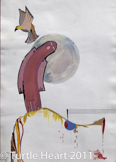 Therapy, a painting by Turtle Heart. Ojibwe.