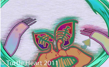 Tobacco Blessing a painting by Turtle Heart. Limited Edition.