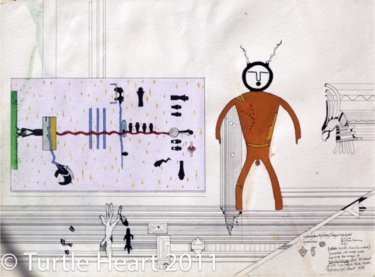 The Wabeeno, a painting by Turtle Heart. Ojibwe.