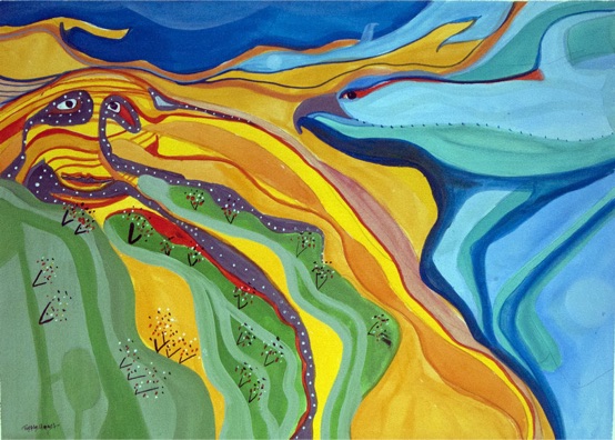 Dream of the Wind painting by Turtle Heart. Ojibwe. Pantelleria.